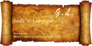 Geél Loretta névjegykártya